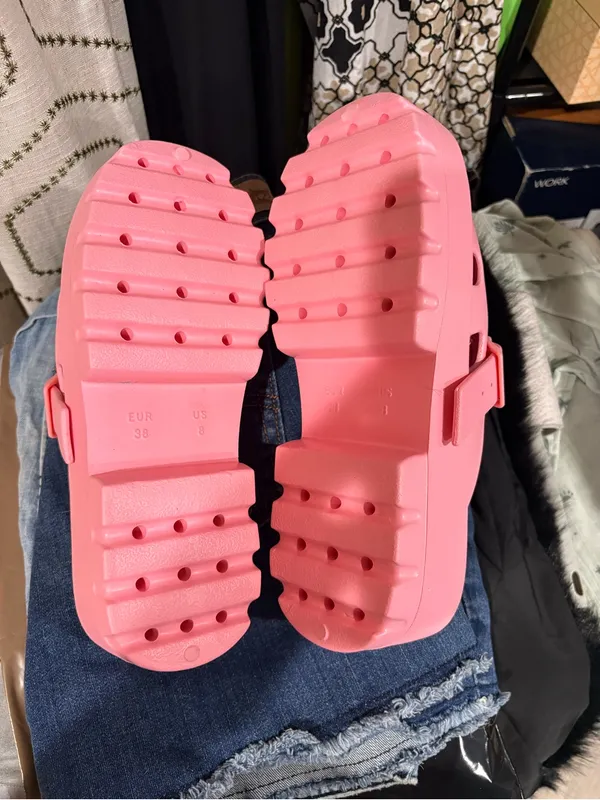 Platform Clog Slide Pink Women's Slip On Shoe Size 8 - Image 7