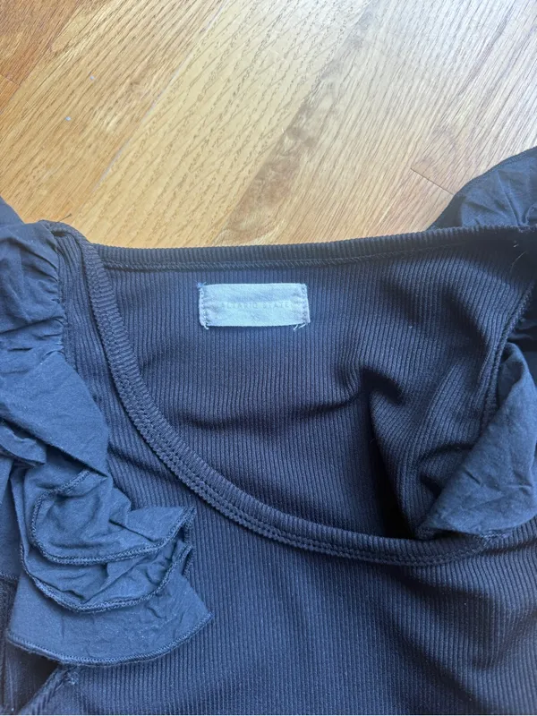 Altar'd State Black Ruffle Sleeve Bodysuit - Image 4