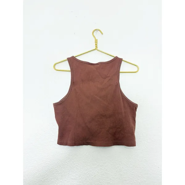 Von Dutch Vintage Tank Top Size Large Brown Maeve Ribbed Y2K - Image 11