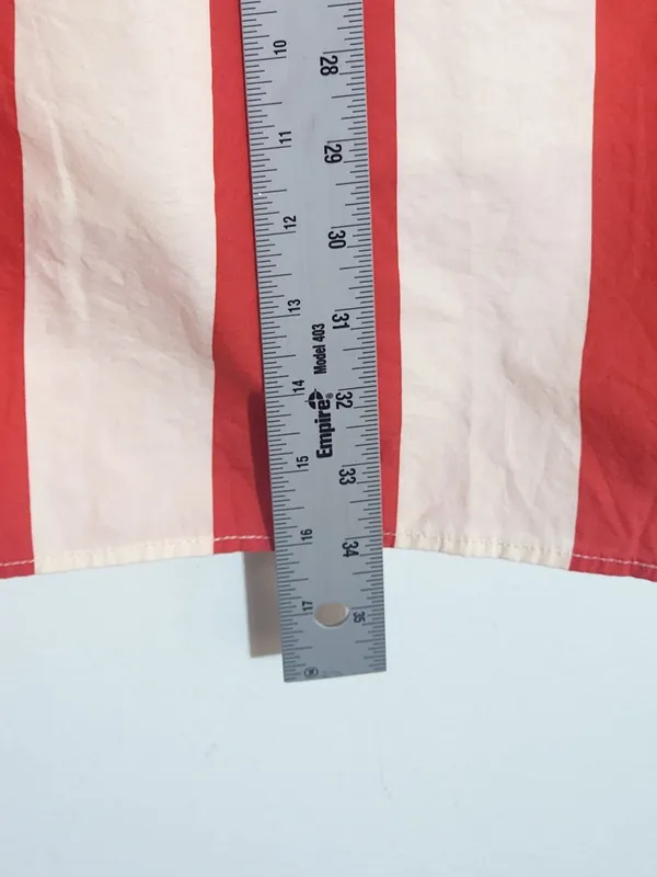 Avara Red and Cream Stripe Midi Skirt Size 6 - Image 8