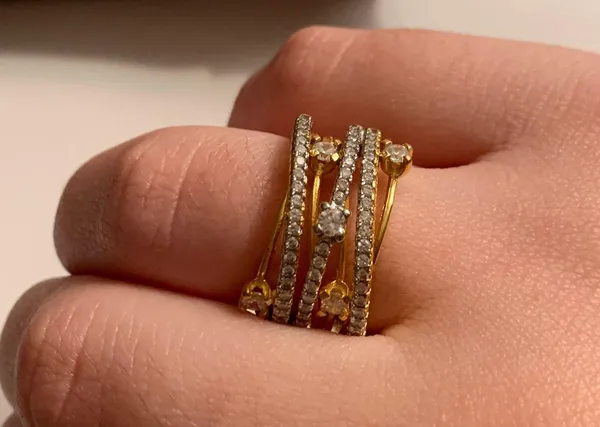 💥$2💥 Crystal Ring Gold - Image 4