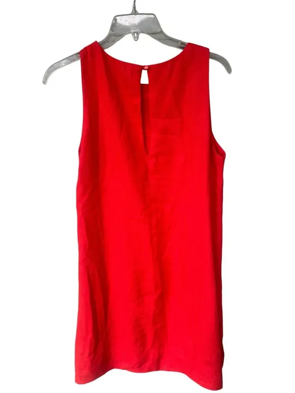 Emerson Fry Love Tomas MARCELLE SHIFT DRESS - GRENADINE LINEN Red Small - Image 4