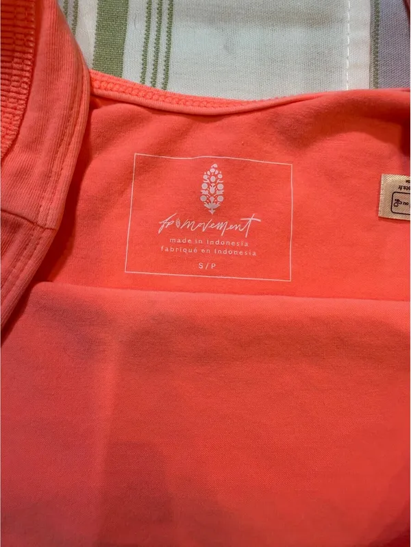 FP Movement Coral Pink Crop Tank Top Size S - Image 2