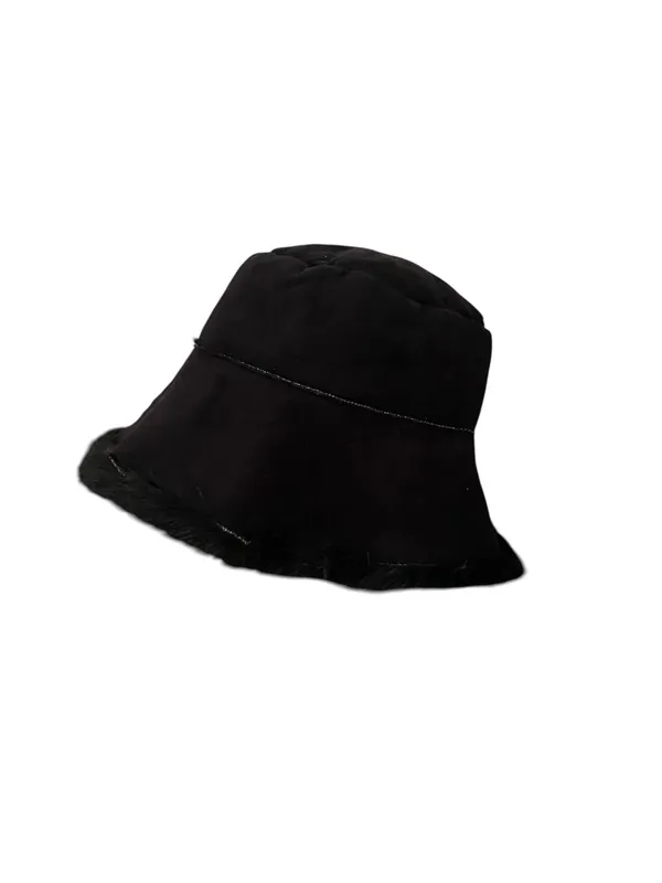 Ultra-Plush Faux suede Fur Bucket Hat 90s Fall Winter streetwear - Image 7