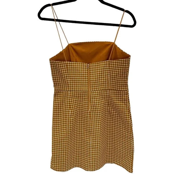 Style Rack Large‎ Brown White Plaid Mini Slip Dress Y2K 90's Clueless Babydoll - Image 2