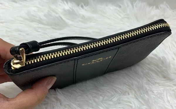 COACH Brown Coated Canvas Signature Wristlet - Image 4