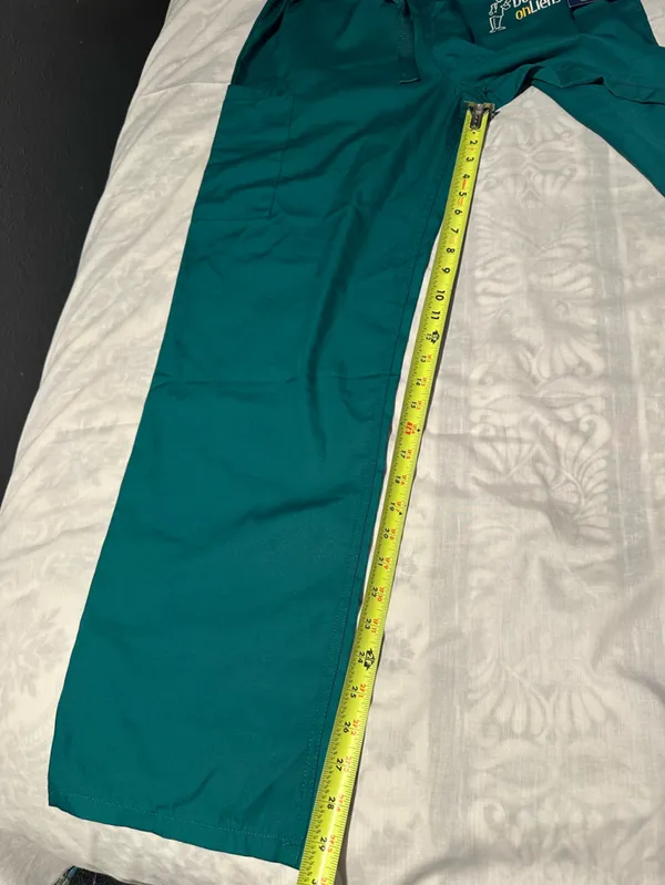 Cherokee Teal Unisex Scrub pants with Embroidered Logo size M - Image 11