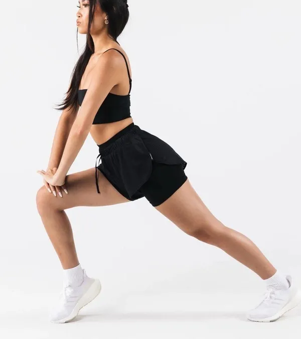 Alphalete Black Mesh Shorts - Image 2