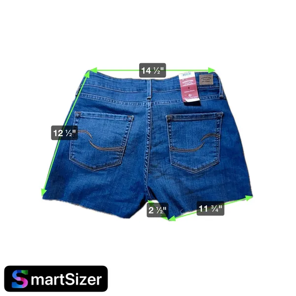 Levi's Signature Women's Modern Chino‎ Shorts Dark Blue Denim Size 4 Casual - Image 5