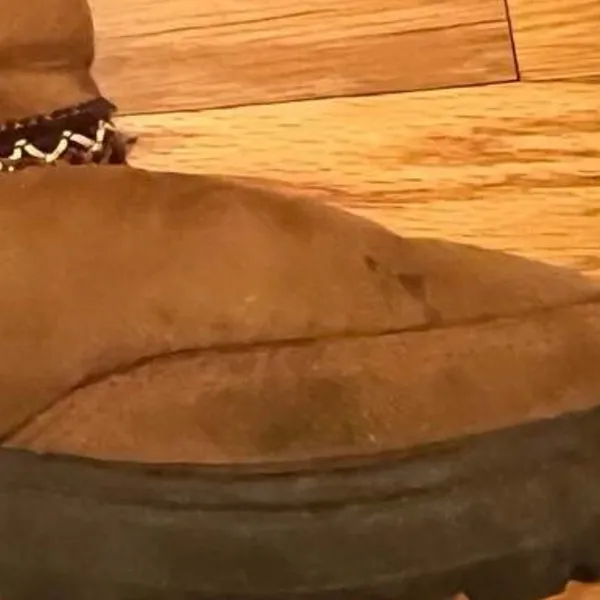 UGG Brown Suede Boots with Knit Accents - Image 13