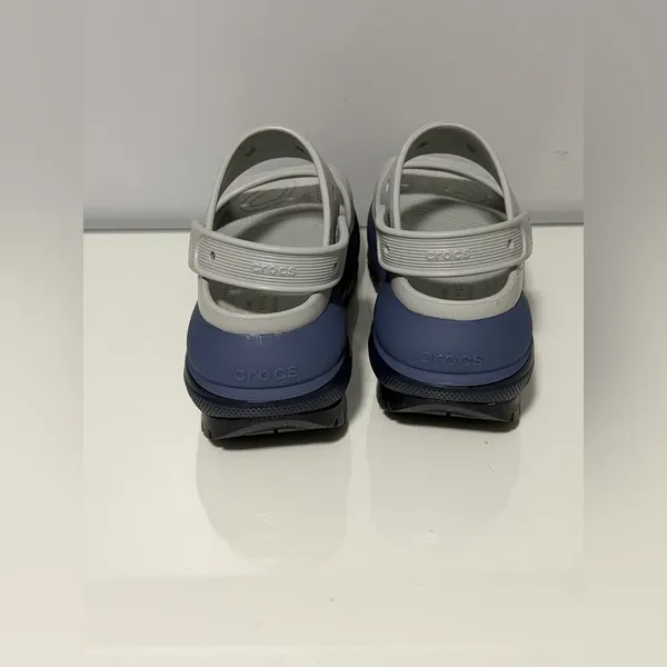 CROCS Gray and Navy Platform Sandals - Image 3
