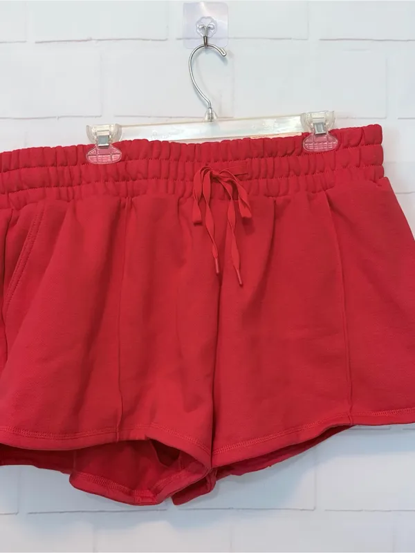 Blogilates Marshmallow Dolphin Red Drawstring Women’s Shorts Sz 1X NWT - Image 3