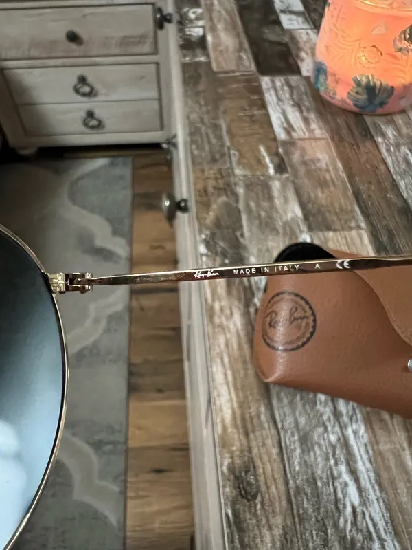Ray-Ban Sunglasses Round Metal Gold - Image 8