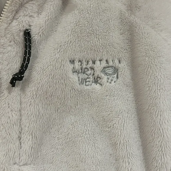 Mountain Hardwear Monkey‎ Fleece Jacket white size medium hooded - Image 3