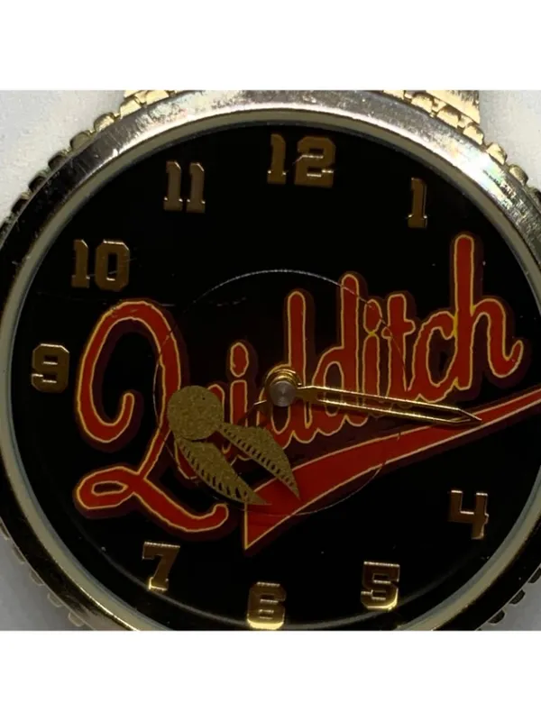 Harry Potter Quidditch Watch women gold tone 38mm quartz red leather running - Image 5