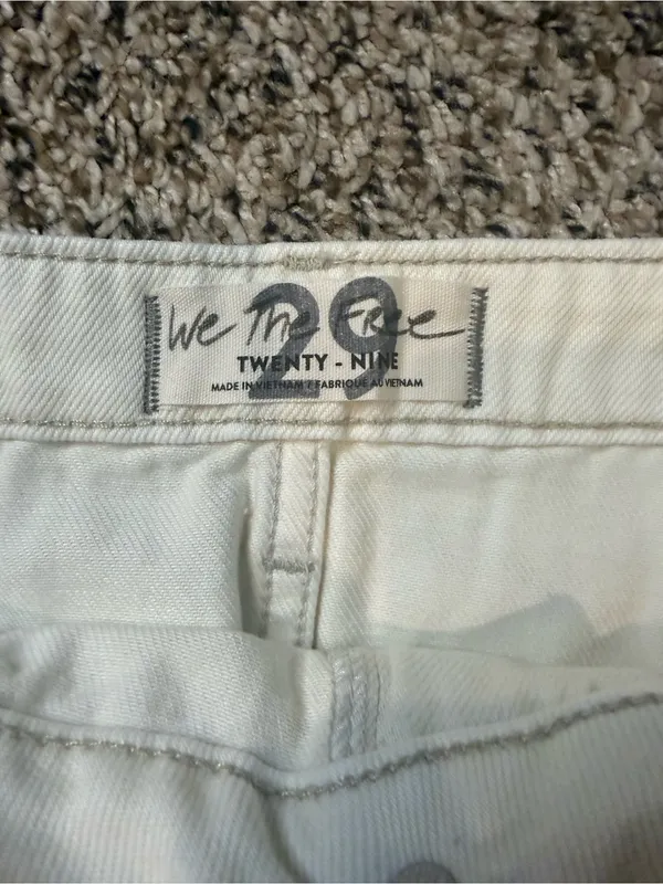 Free People Bailey Denim Mini Skirt - Coconut - Image 6