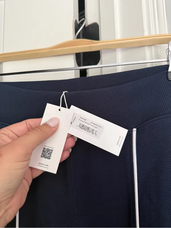 Spanx‎ airpique timeless navy blue straight track pants new NWT - Image 3