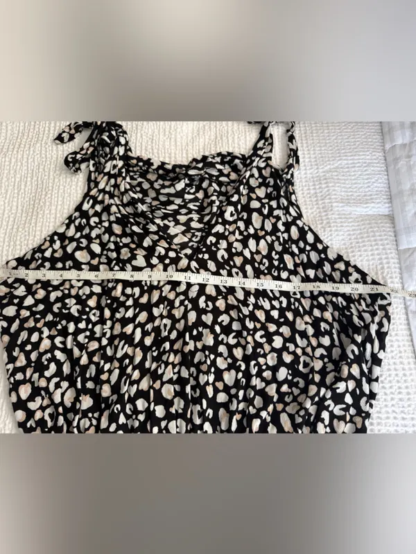 Free People Women's Bare it All Bodysuit Tank Size XL Black White Cream Layer - Image 9