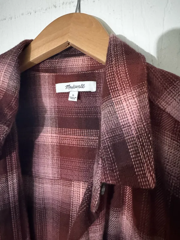 Madewell Oversized Ex-Boyfriend Button Down Flannel - Image 6