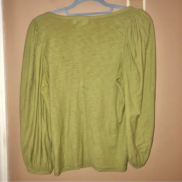 Nation LTD Revolve‎ Cecilia Balloon Sleeve Long Sleeve Tee Green Size Small - Image 3