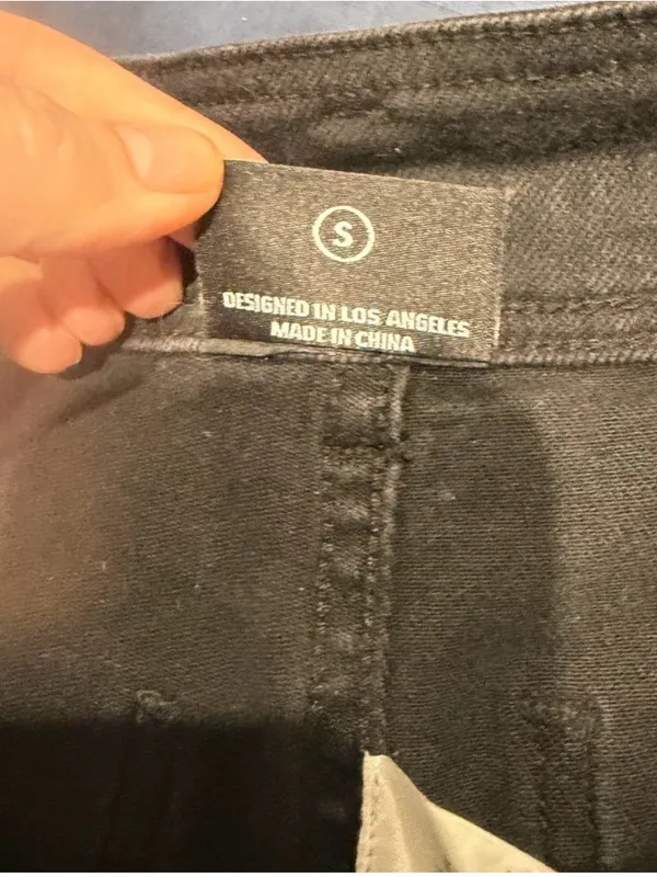 Miou muse wide leg black denim jeans sz small - Image 3