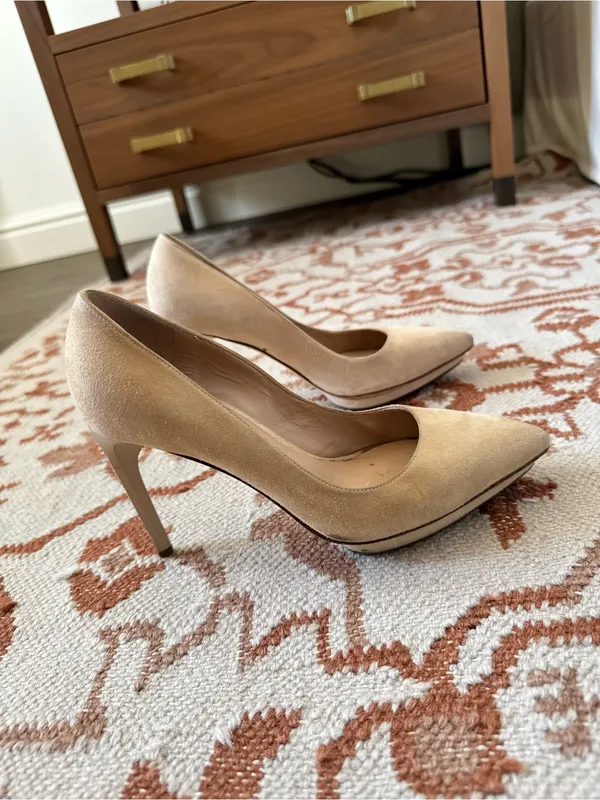 DVF Diane von Furstenberg Nude Pointed-Toe Stiletto Pumps 6.5 - Image 2