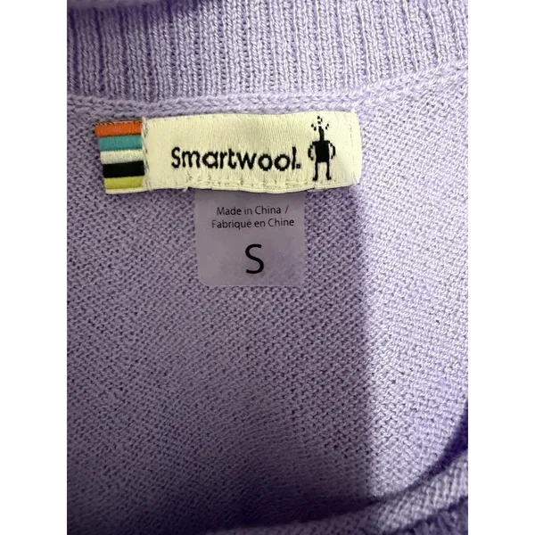 Smartwool Edgewood Colorblock‎ Crew Sweater Ultra Violet Women's Size Small - Image 8