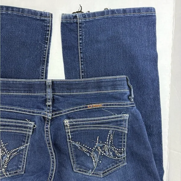 Wrangler Shiloh No Gap Waist Silver Studded Bootcut Jeans - Image 3