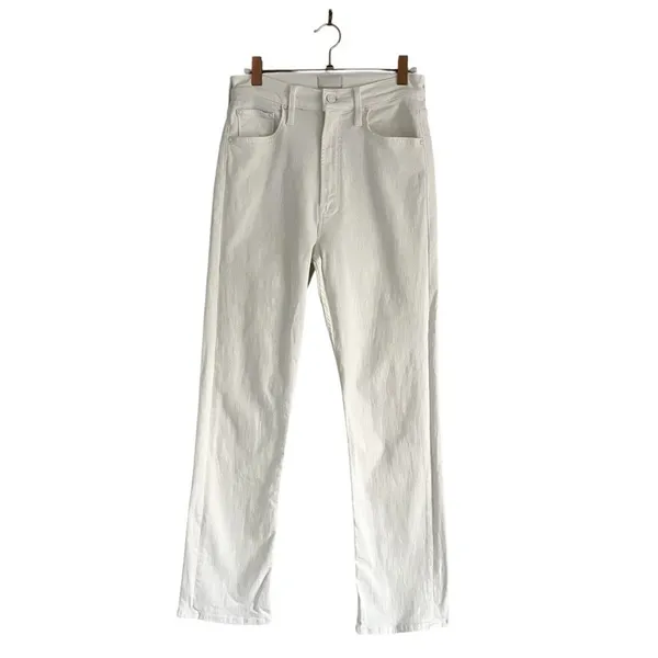 Mother Denim White High Waisted Rider Ankle Jeans Fairest Of Them All Size 26 - Image 2