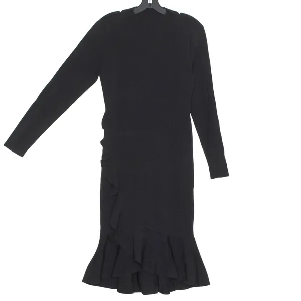 NWT Gianni Bini Dress Ruffle Cocktail Date Night Evening Party Romantic Black L - Image 2