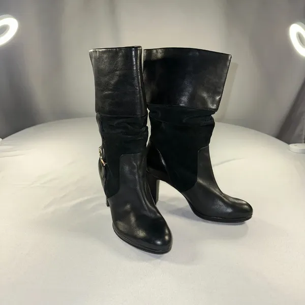 Lauren Ralph Lauren - Genuine Leather Suede Woman’s Heeled Boots Size 6M Classic - Image 4