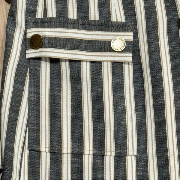 Karl Lagerfield Paris Striped Long Blazer Jacket Women’s 4 - Image 4