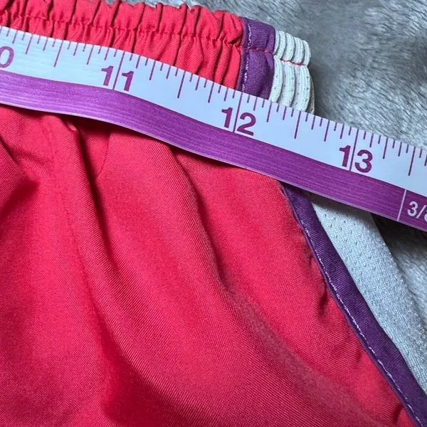 Nike Womens Size Medium Dri-FIT Running Shorts Pink‎ White Purple Athletic Gym - Image 8