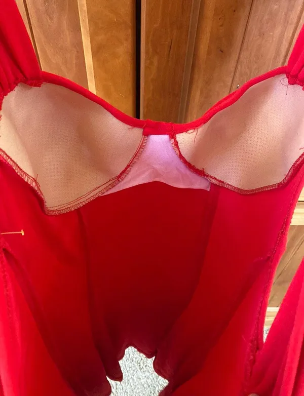 Vintage Red Dress Size M - Image 3