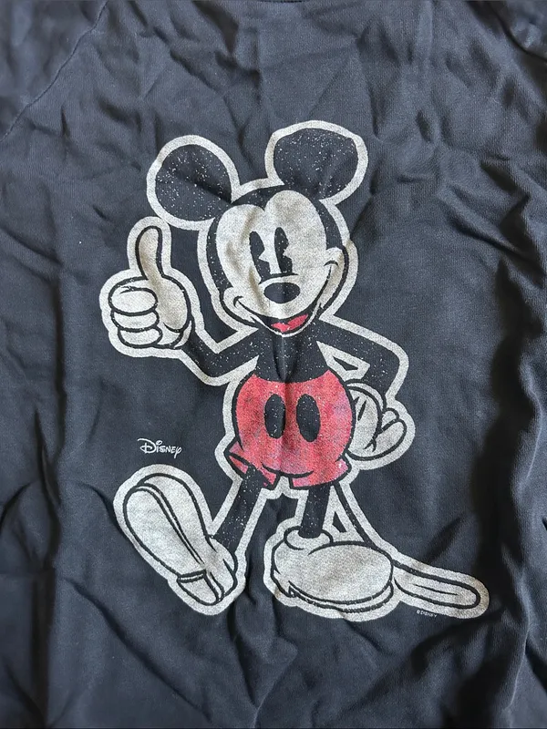Junk Food Clothing Black Vintage Mickey Crewneck Sweatshirt - Image 3