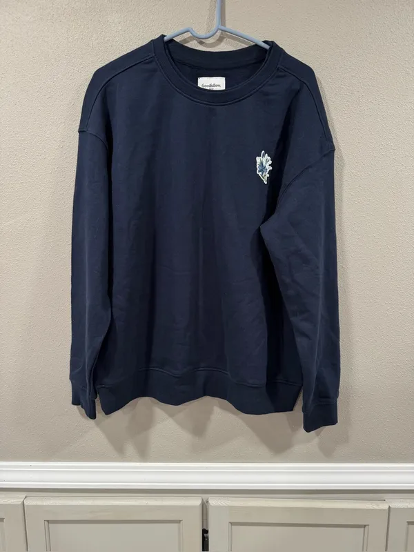 NWT Goodfellow & Co Men's Navy Crewneck Sweatshirt - Image 2