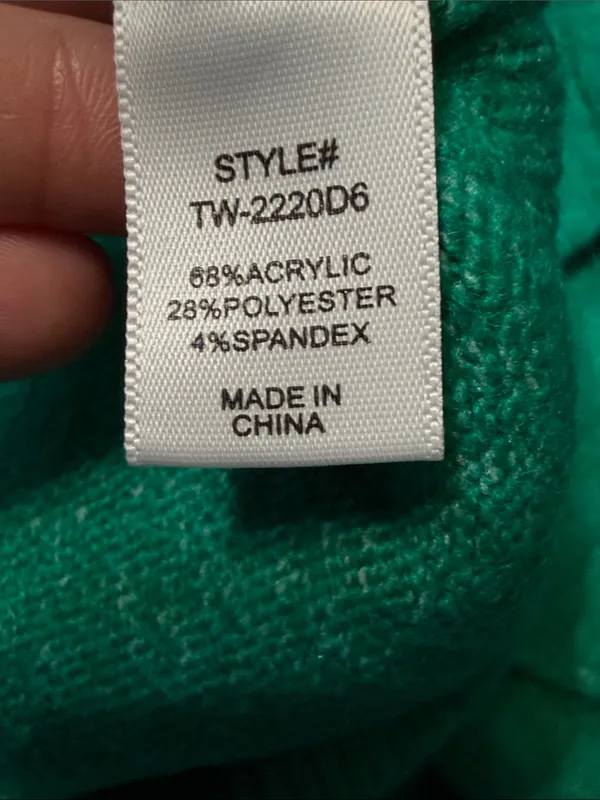 Women's Emerald Green Crewneck Sweater Size M - Image 7