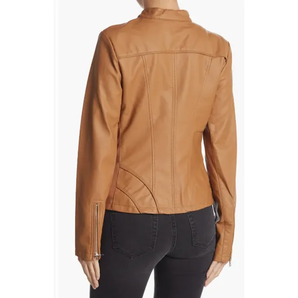 Guess Faux Leather Racer Jacket Size XS‎ - Image 4