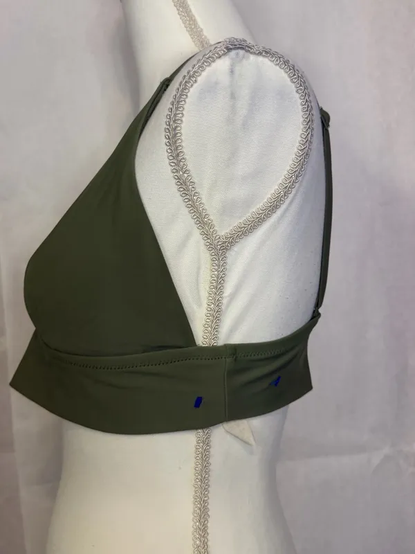 aerie Olive Green Lightweight Shirt-Style Bikini Set - Image 5