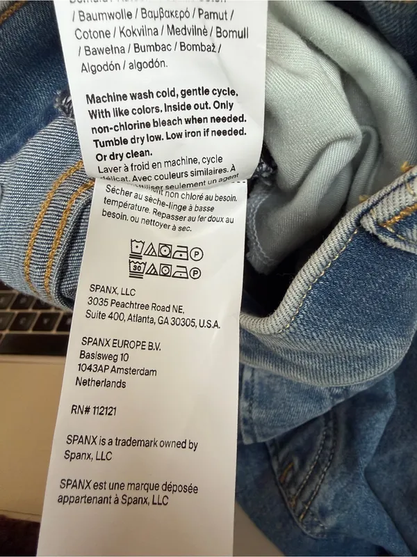 SPANX EveryWear Pull-On Wide Leg Jeans 1X Regular Antique Indigo - Image 11