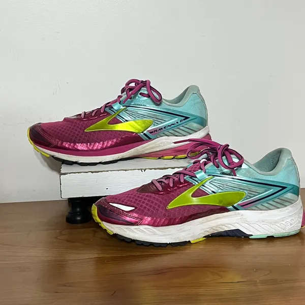 Brooks Ravenna 8 Womens Running Shoes Pink Teal‎ Green 1202381B622 Size 8.5 - Image 2