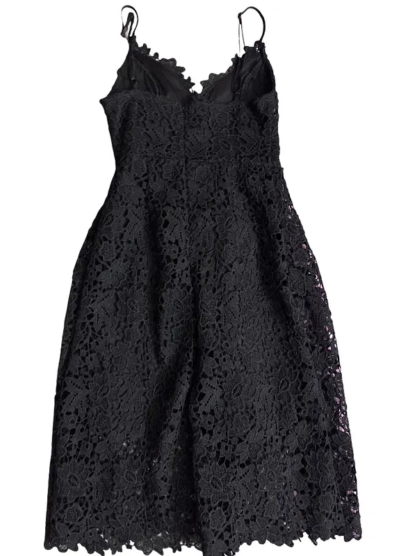 Astr Black Satin Slip Dress - Image 2