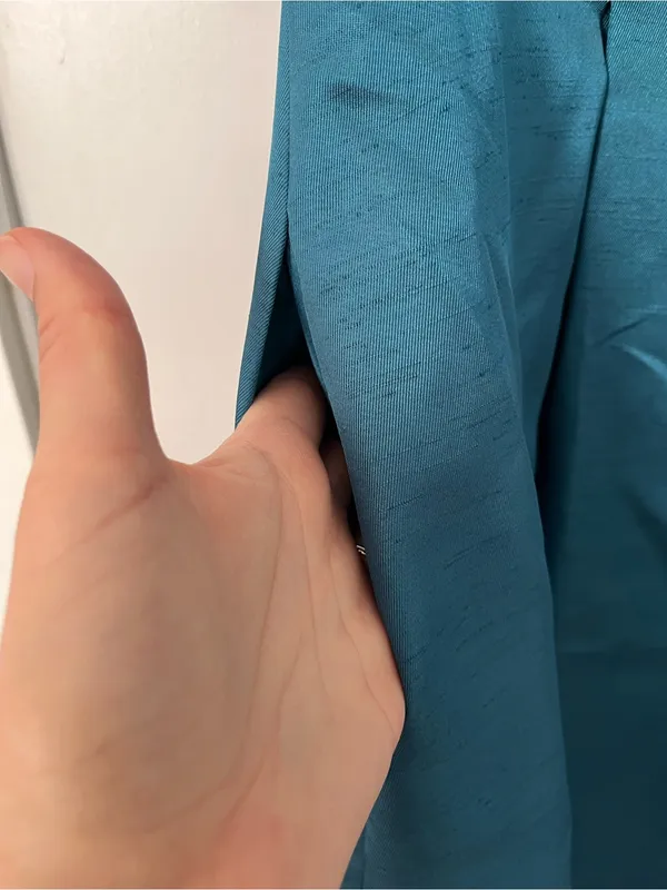 Alex Marie Teal Satin Sleeveless Rosette Neck Cocktail Dress party wedding guest - Image 6