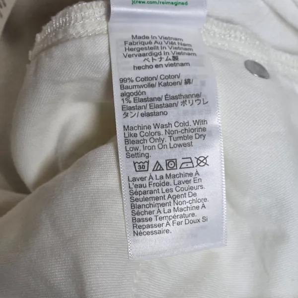 J. Crew Classic straight jean in‎ white 27 NWT - Image 6