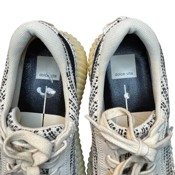 Dolce Vita Dannis Shoes Womens Size 8 White Woven Platform Low Top Sneakers‎ - Image 3