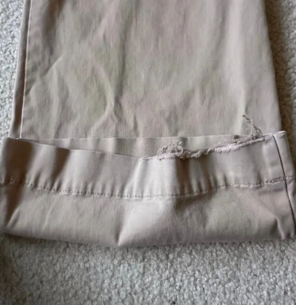 Express beige wide leg trousers size 8 neutral pants - Image 2
