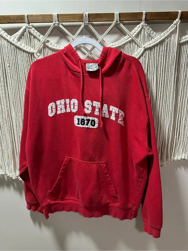J. America Red "Ohio State 1870" Pullover Hoodie - Image 4