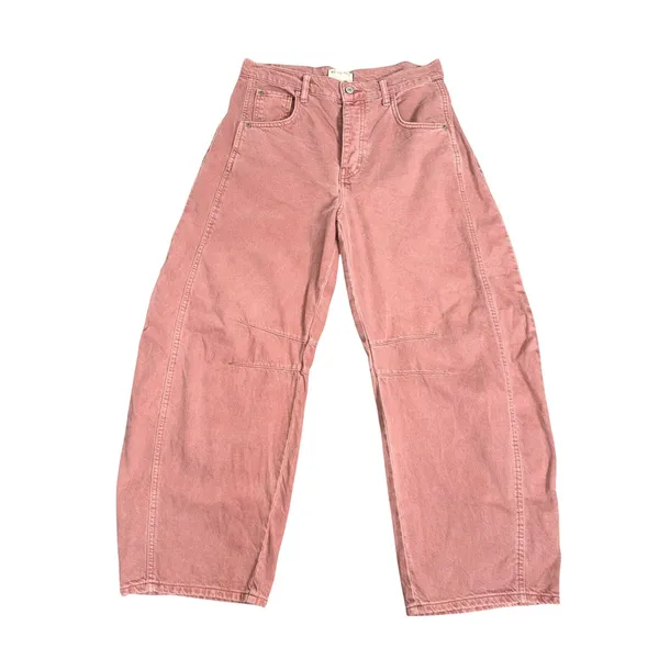 We The Free Barrel Jeans Women 27 Pink Excellent Curved Leg Cotton OB1203875 - Image 2