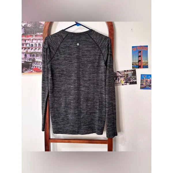 Lululemon swiftly long sleeve shirt Heathered black - Image 6
