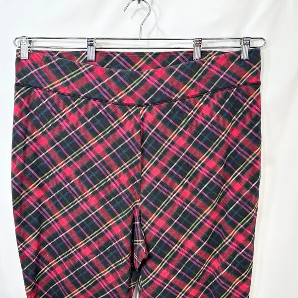 Cacique Sleep‎ Plus Size 26/28 Pajama Set Red Waffle Henley Plaid Leggings 1324 - Image 6